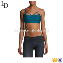 Strappy back fashionable sports bra cheap custom exercise wear